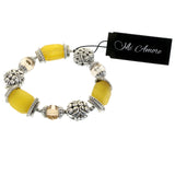 Mi Amore Stretch-Bracelet Silver-Tone/Yellow