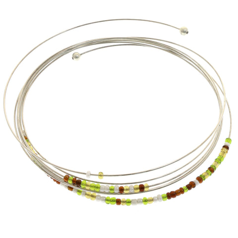 Mi Amore Coil-Bracelet Silver-Tone/Multicolor
