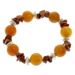 Mi Amore Stretch-Bracelet Silver-Tone/Brown