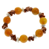 Mi Amore Stretch-Bracelet Silver-Tone/Brown