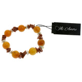 Mi Amore Stretch-Bracelet Silver-Tone/Brown
