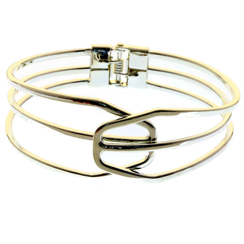 Mi Amore Hinged Fashion-Bracelet Silver-Tone