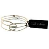 Mi Amore Hinged Fashion-Bracelet Silver-Tone