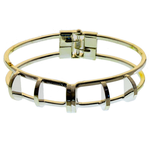 Mi Amore Hinged Fashion-Bracelet Silver-Tone