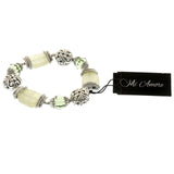 Mi Amore Stretch-Bracelet Silver-Tone/Green
