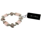 Mi Amore Stretch-Bracelet Silver-Tone/Pink