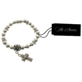 Mi Amore Cross Stretch-Bracelet Silver-Tone