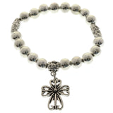 Mi Amore Cross Stretch-Bracelet Silver-Tone