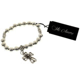 Mi Amore Cross Stretch-Bracelet Silver-Tone