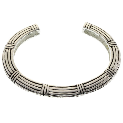 Mi Amore Antiqued Fashion-Bracelet Silver-Tone