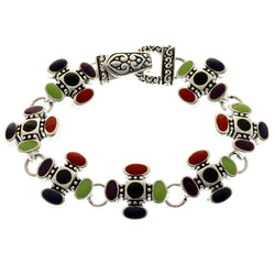 Mi Amore Bangle-Bracelet Silver-Tone/Multicolor