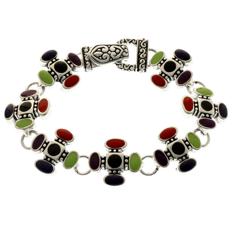 Mi Amore Bangle-Bracelet Silver-Tone/Multicolor