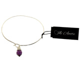 Mi Amore Crystal dangle Bangle-Bracelet Silver-Tone/Purple
