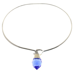 Mi Amore Crystal dangle Bangle-Bracelet Silver-Tone/Blue