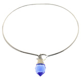 Mi Amore Crystal dangle Bangle-Bracelet Silver-Tone/Blue