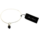 Mi Amore Crystal dangle Bangle-Bracelet Silver-Tone/Black