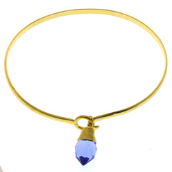 Mi Amore Crystal dangle Bangle-Bracelet Gold-Tone/Blue