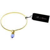 Mi Amore Crystal dangle Bangle-Bracelet Gold-Tone/Blue