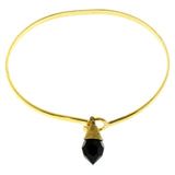 Mi Amore Crystal dangle Bangle-Bracelet Gold-Tone/Black