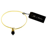 Mi Amore Crystal dangle Bangle-Bracelet Gold-Tone/Black