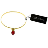 Mi Amore Crystal dangle Bangle-Bracelet Gold-Tone/Red