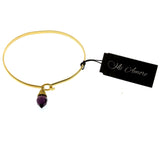 Mi Amore Crystal dangle Bangle-Bracelet Gold-Tone/Purple