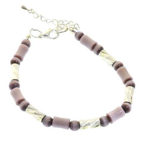 Mi Amore Fashion-Bracelet Silver-Tone/Purple