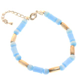 Mi Amore Fashion-Bracelet Silver-Tone/Blue