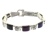 Mi Amore Magnetic Clasp Bangle-Bracelet Silver-Tone/Multicolor
