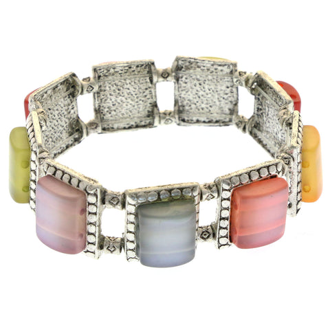 Mi Amore Bangle-Bracelet Silver-Tone/Multicolor