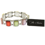 Mi Amore Bangle-Bracelet Silver-Tone/Multicolor