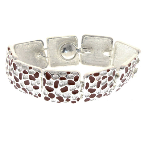 Mi Amore Fashion-Bracelet Silver-Tone/Red