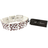 Mi Amore Fashion-Bracelet Silver-Tone/Red