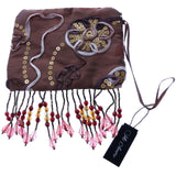 Mi Amore Floral Design Coin Purse Brown/Multicolor