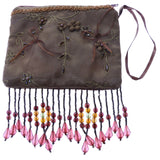 Mi Amore Floral Design Coin Purse Brown/Multicolor