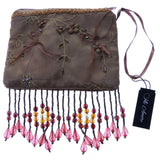 Mi Amore Floral Design Coin Purse Brown/Multicolor