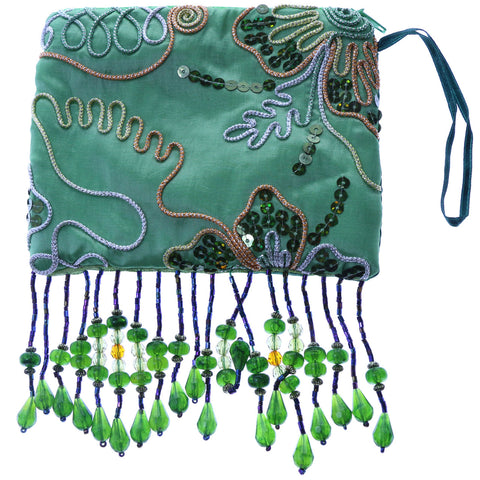 Mi Amore Floral Design Coin Purse Green/Multicolor