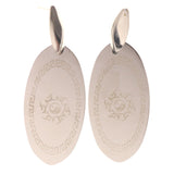 Ying-Yang Drop-Dangle-Earrings Silver-Tone Color  #5022