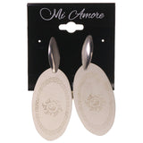 Ying-Yang Drop-Dangle-Earrings Silver-Tone Color  #5022