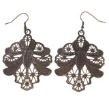 Silver-Tone Metal Dangle-Earrings #5010