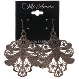 Silver-Tone Metal Dangle-Earrings #5010