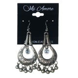 Antique Dangle-Earrings Silver-Tone Color  #5152