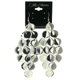 Silver-Tone Metal Chandelier-Earrings #5039