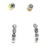 Earring Set Stud-Earrings With Crystal Accents  Silver-Tone Color #5862