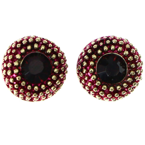 Mi Amore Stud-Earrings Pink/Gold-Tone
