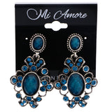 Mi Amore Drop-Dangle-Earrings Blue/Silver-Tone
