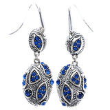 Mi Amore Dangle-Earrings Silver-Tone/Blue
