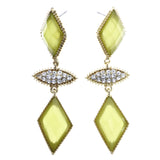 Mi Amore Drop-Dangle-Earrings Yellow/Gold-Tone