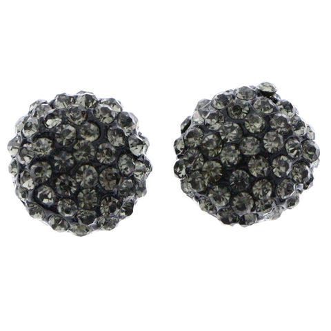 Mi Amore Stud-Earrings Black/Silver-Tone