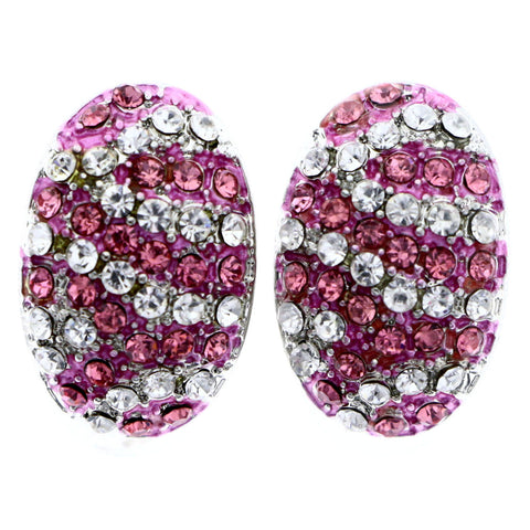 Mi Amore Stud-Earrings Pink/Silver-Tone